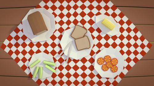 BLENDER Timelapse: Low poly picnic tableset! preview image